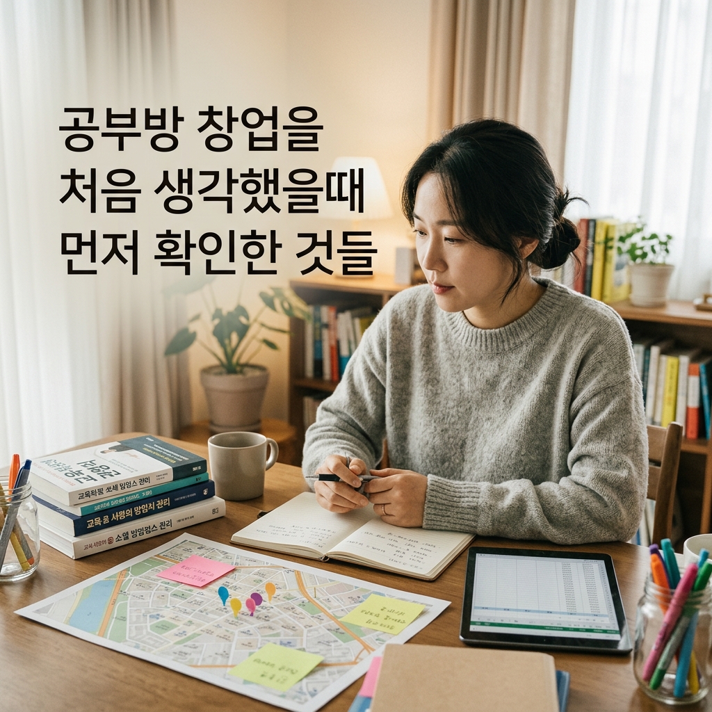 공부방 창업을 처음 생각했을때 먼저 확인한 것들