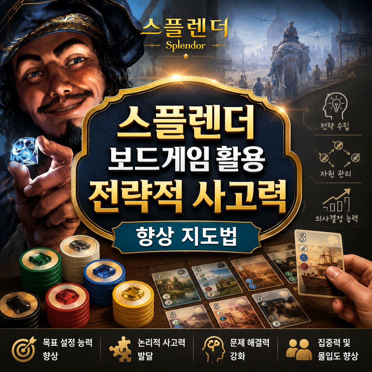 스플렌더 보드게임 활용 전략적 사고력 지도법